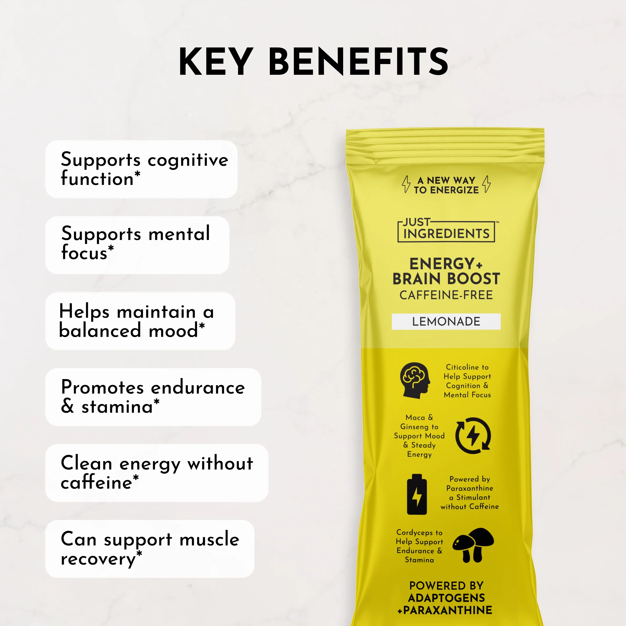 Energy + Brain Boost Lemonade (Paraxanthine) Stick - Image 9