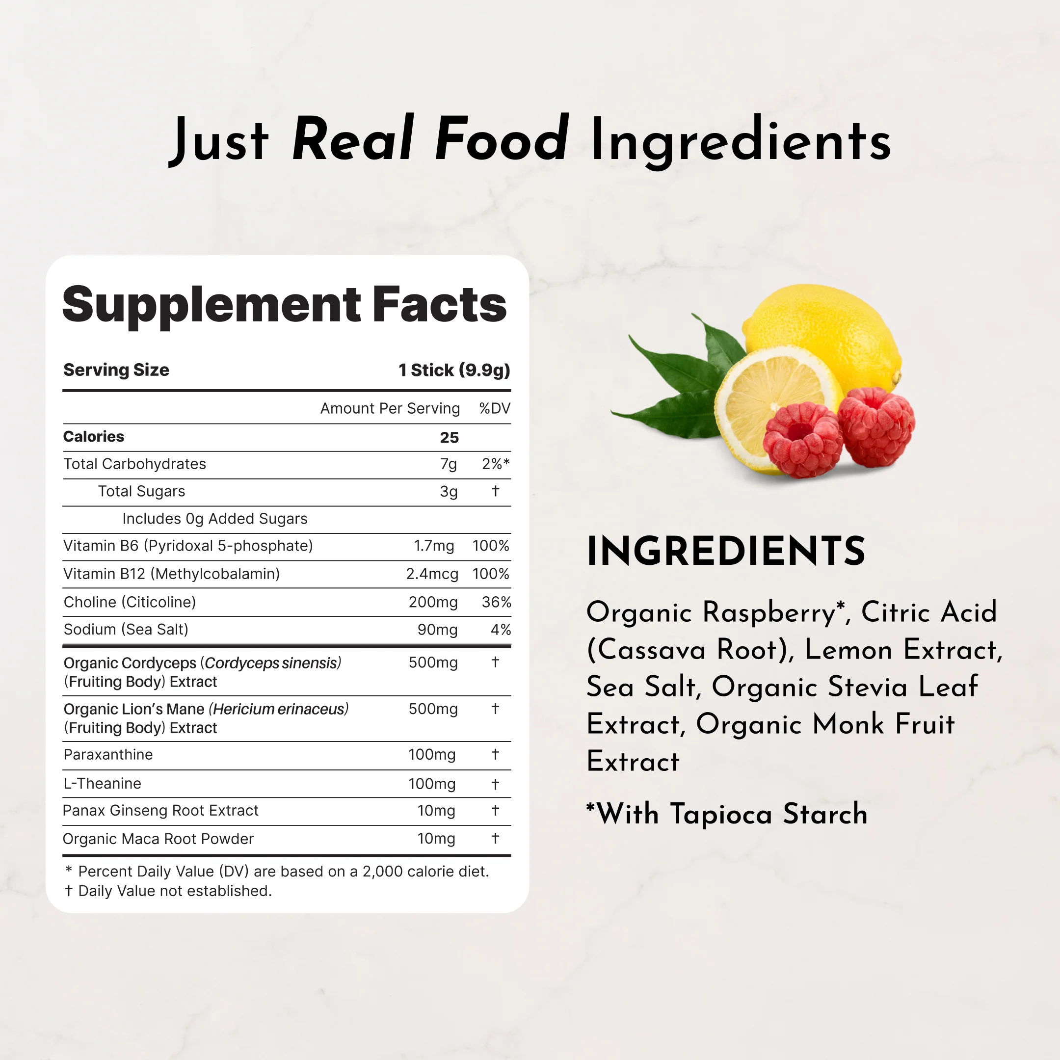 Energy + Brain Boost Raspberry Lemonade (Paraxanthine) Stick - Image 7