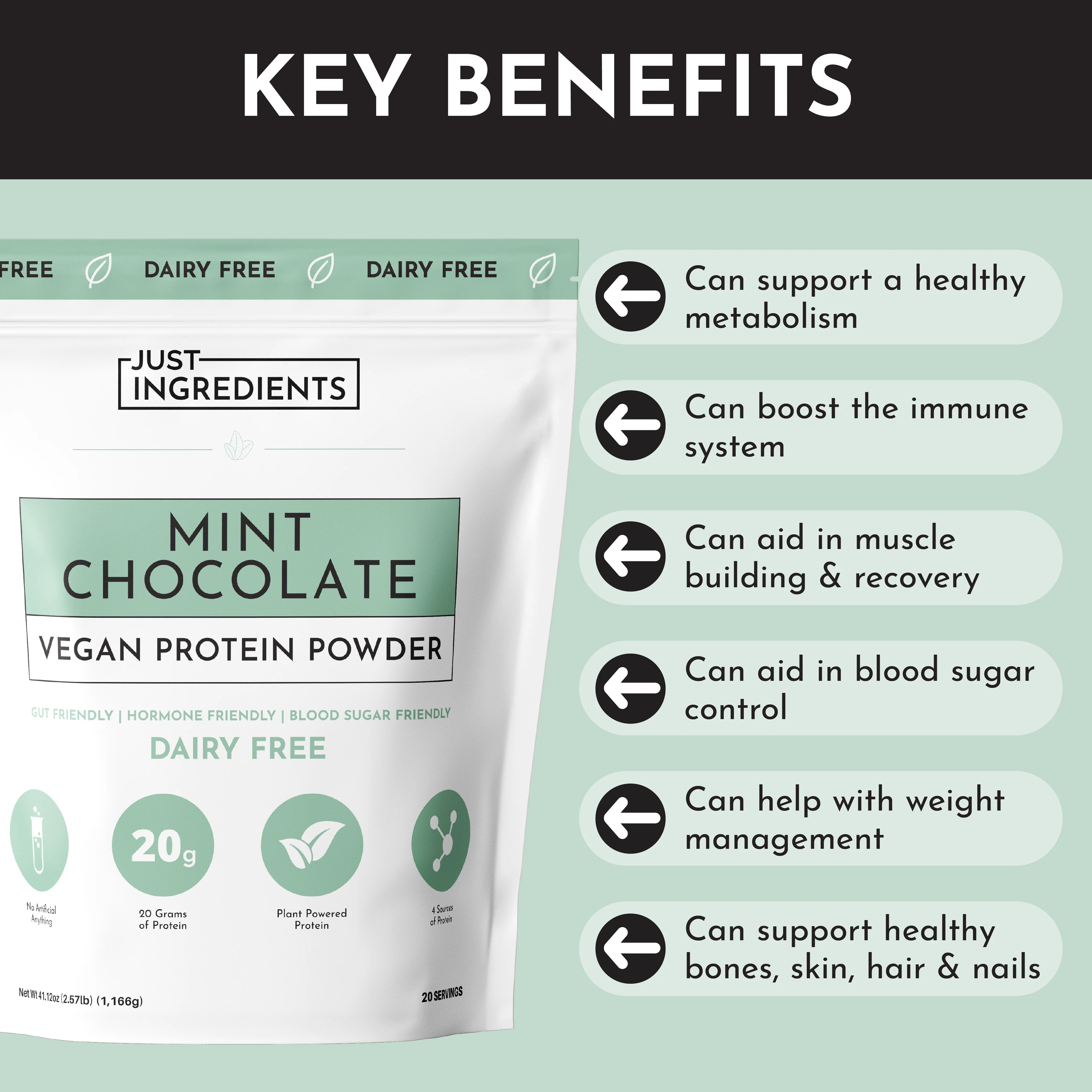 Vegan Mint Chocolate Protein Powder - Image 8