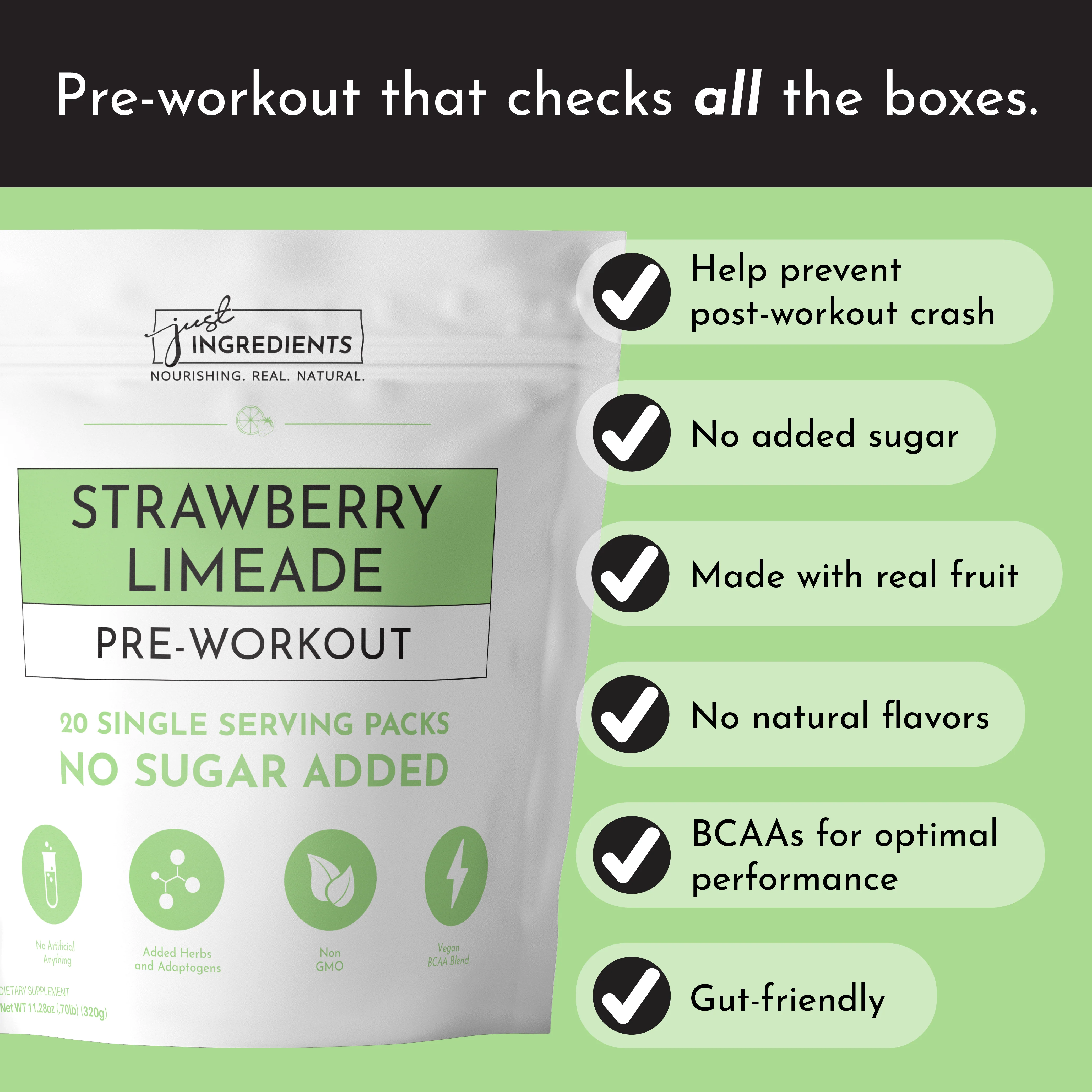 Strawberry Limeade Pre-Workout Single Serving Packs (20) - Image 6