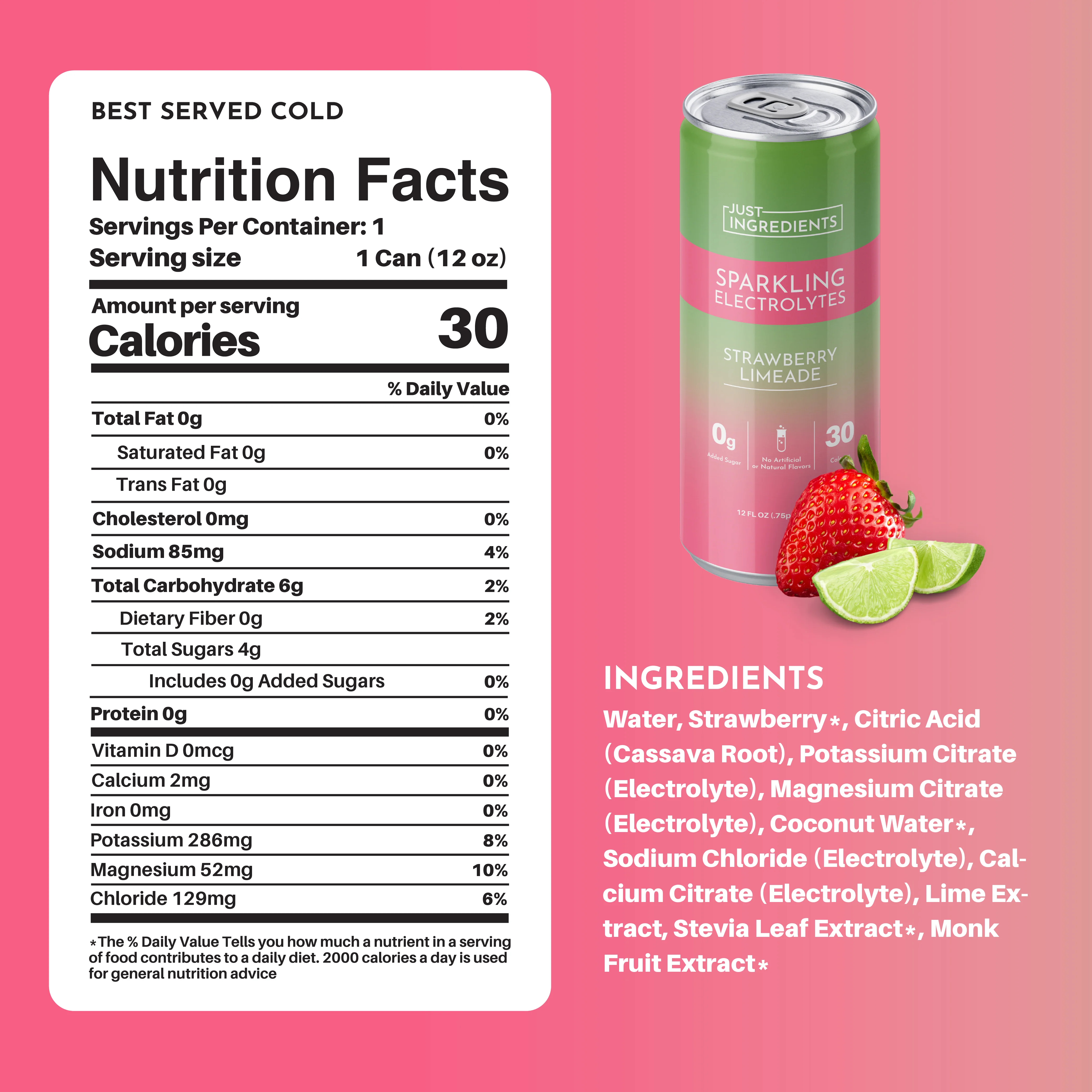 Strawberry Limeade Sparkling Electrolytes (8 pack) - Image 5