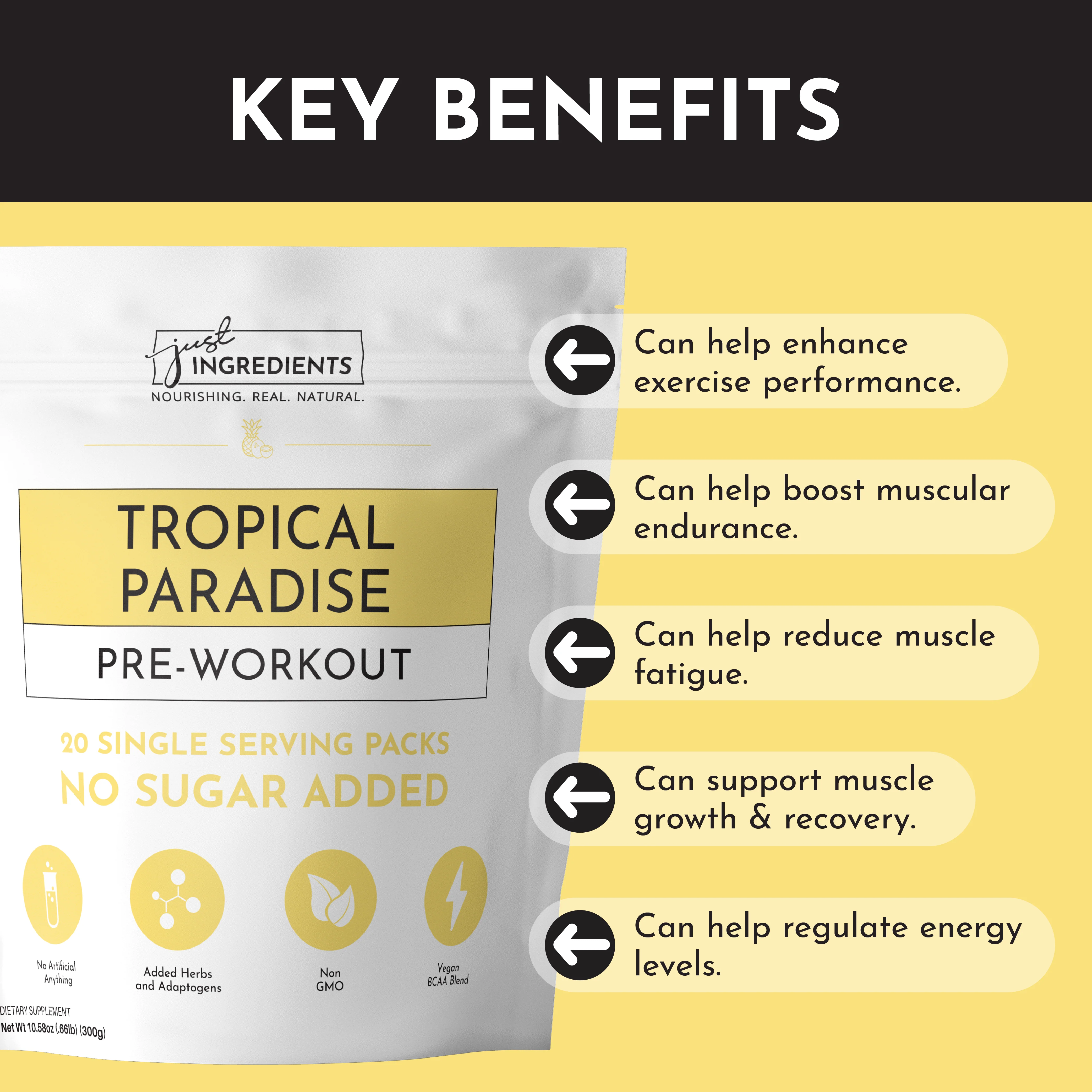Tropical Paradise Pre-Workout Single Serving Packs (20) - Image 7